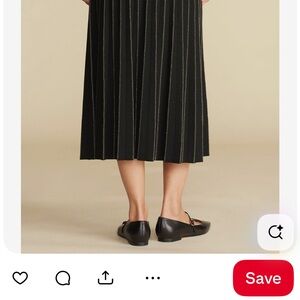 Amour Vert “Cerise” Metallic Knit Midi Skirt